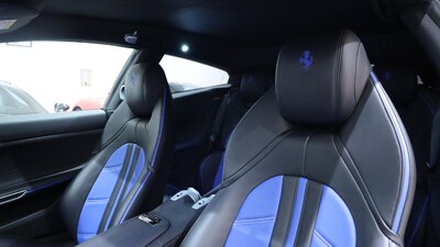 Black / Blu Santorini Azure LeatherInterior image