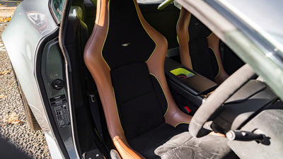 Copper Tan Leather / Pure Black Alcantara - Lime Green PipingInterior image