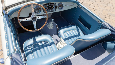 Blue Leather - White PipingInterior image
