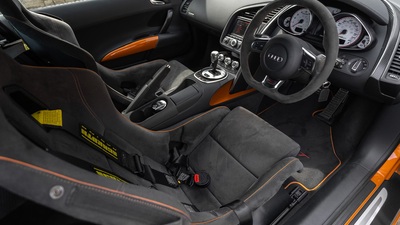 Black Alcantara - Orange StitchingInterior image
