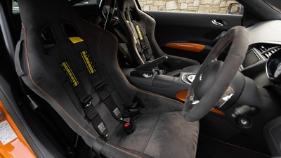 Black Alcantara - Orange StitchingInterior image