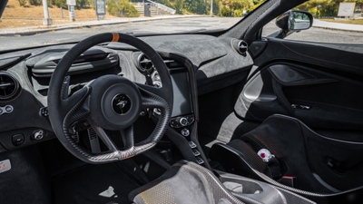 Black / Orange Leather - Orange StitchingInterior image