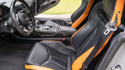 Black / Signal Orange Leather - Signal Orange StitchingInterior image