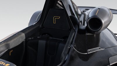 Black Alcantara - Yellow StitchingInterior image