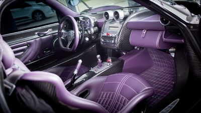 Purple Leather - White StitchingInterior image