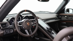 Mocca Brown Leather - Orange PipingInterior image