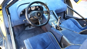 Blue Alcantara - Yellow PipingInterior image