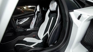 Nero Cosmus Alcantara / Bianco Leda Leather - Oro Stitching / Bianco Leda PipingInterior image