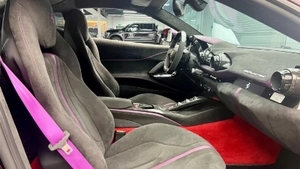 Black / Purple Leather - Black / Purple StitchingInterior image