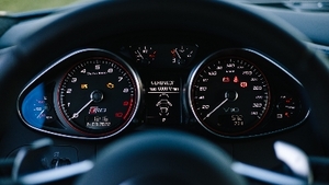 Black Leather - Sepang Blue StitchingInterior image