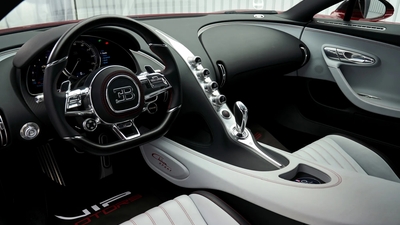 Beluga Black / Gris Rafale Leather - Red StitchingInterior image