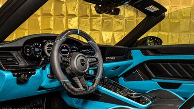 Black / Turquoise LeatherInterior image