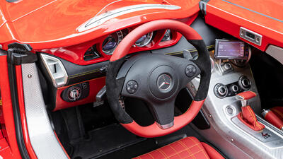 Silver Arrow 300 SL Red / Black Leather - Yellow StitchingInterior image