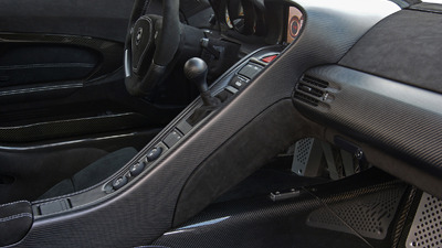 Black Alcantara - White StitchingInterior image