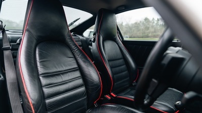 Black Leather - Guards Red StitchingInterior image