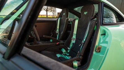 Black Alcantara - Mint Green StitchingInterior image