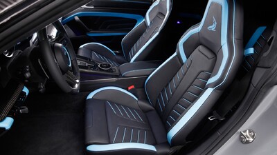 Black / Blue LeatherInterior image