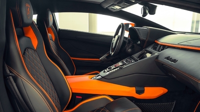 Nero Ade Leather - Arancio Dryope Stitching / PipingInterior image