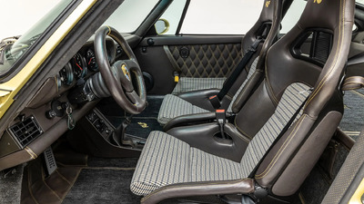 Buffalo Dark Brown Leather / Pepita Houndstooth - Gold StitchingInterior image