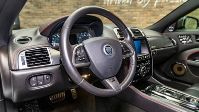 Warm Charcoal Leather - Red StitchingInterior image