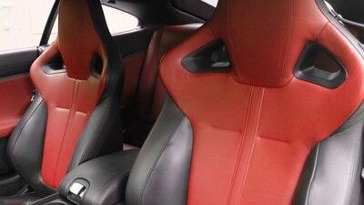 Black Cloth / Warm Charcoal / Red Leather - Red StitchingInterior image