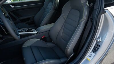 Black Leather - Orange StitchingInterior image