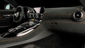 Black Exclusive Nappa Leather / DINAMICA - Orange StitchingInterior image