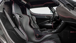 Black Leather / Alcantara - China Pink Stitching / AccentsInterior image