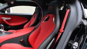 Beluga Black / Italian Red Leather - Black StitchingInterior image