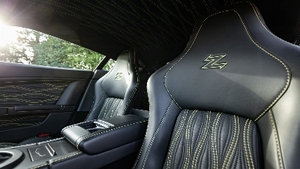 Obsidian Black Leather - Yellow StitchingInterior image