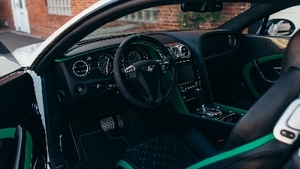 Beluga Leather / Green StitchingInterior image