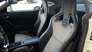 Carbon Black Leather - Graphite Grey and Vanilla Yellow ClothInterior image