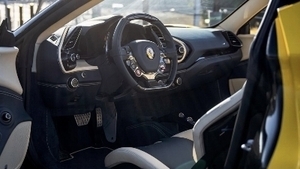 Blu Medio / Crema Leather - Crema StitchingInterior image