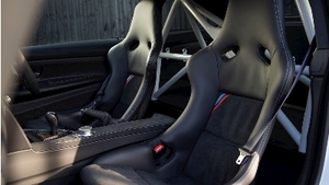 Black Merino Leather / Alcantara - Grey StitchingInterior image