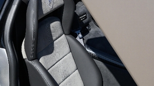 Nero Perseus Leather / Grigio Alcantara - Argento StitchingInterior image