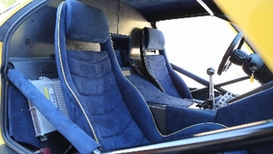 Blue Alcantara - Yellow PipingInterior image