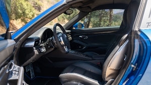 Dark Grey Leather - Sicilian Blue StitchingInterior image