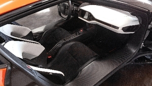 Ebony / White Leather - Ebony AlcantaraInterior image