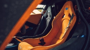 Carbon Black / Orange Alcantara - Blue StitchingInterior image