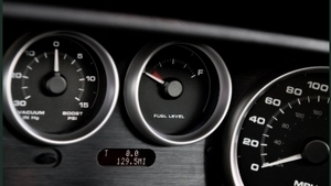 Black Leather - Orange StitchingInterior image
