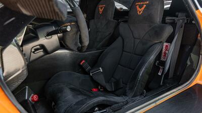 Black Alcantara - Orange StitchingInterior image