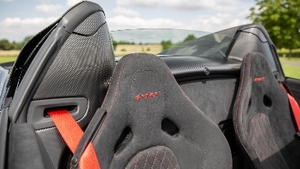 Carbon Black Alcantara - Harissa Red StitchingInterior image