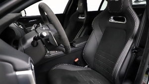 Black Alcantara - White StitchingInterior image