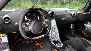 Black Alcantara - Orange Stitching / AccentsInterior image