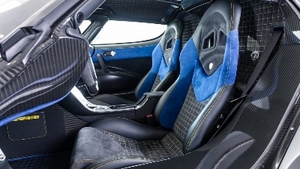 Grey / Blue Alcantara / Black Leather - Yellow StitchingInterior image