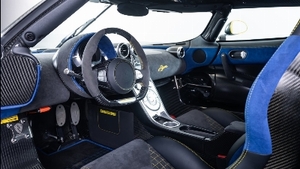 Grey / Blue Alcantara / Black Leather - Yellow StitchingInterior image