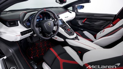 Black / Red / White Alcantara - Red StitchingInterior image