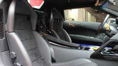 Nero Perseus Leather / Alcantara - Arancio Leonis StitchingInterior image