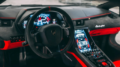 Black / Red Alcantara - Black Piping / Red StitchingInterior image