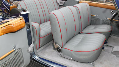 Grey Leather - Red PipingInterior image